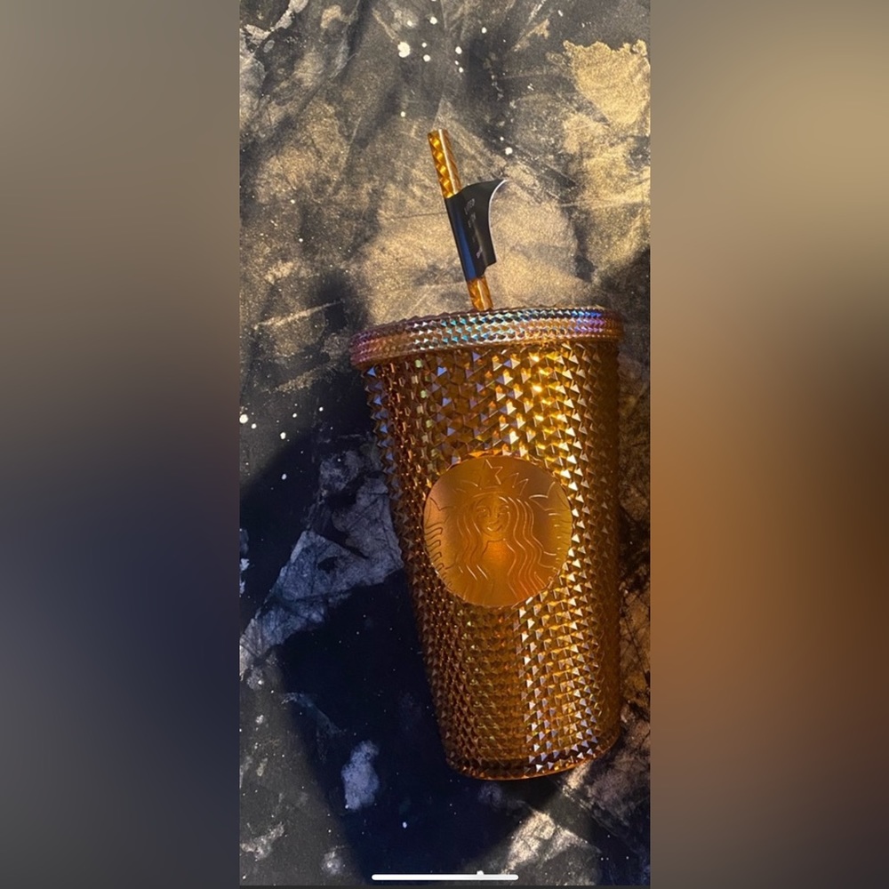 Starbucks Limited Edition 50 Year Anniversary Gold Studded Tumbler *small only!